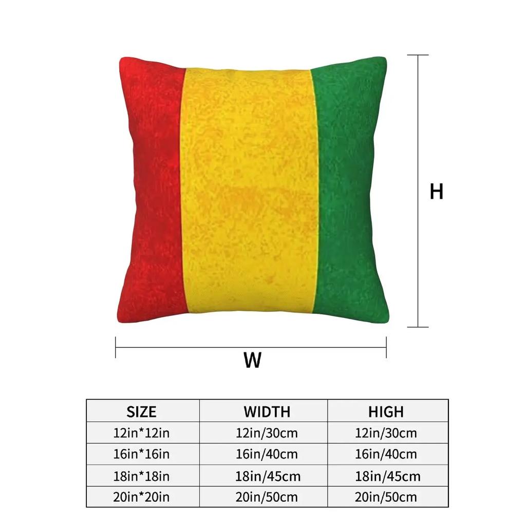 Jamaican Reggae Rasta Lion Jamaica Flag 2 Pcs Square Pillowcase Pillow Cover Cushion Throw Pillow For Home Car