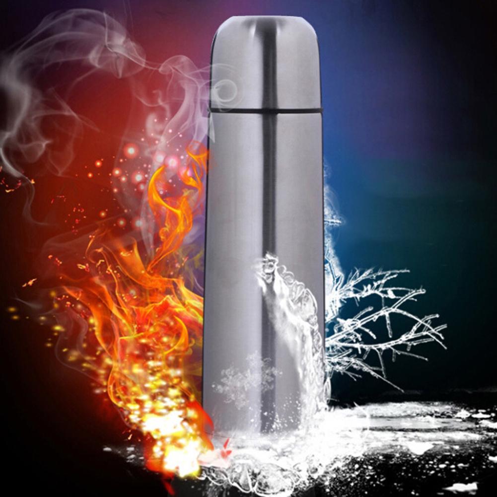 Portable Dual-layer Coffee Bottle Vacuum Flask Tea Water Cup Thermal Jug Mug