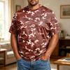 Camiseta Casual de Manga Corta para Hombre de Talla Grande, Cómoda, Transpirable, Corte Holgado, Tejido Suave, Cuello Redondo para el Uso Diario