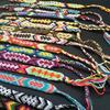 Braccialetti dell'amicizia Corda Intrecciata a Mano Stringa Braccialetti Ricamati Hippy Boho