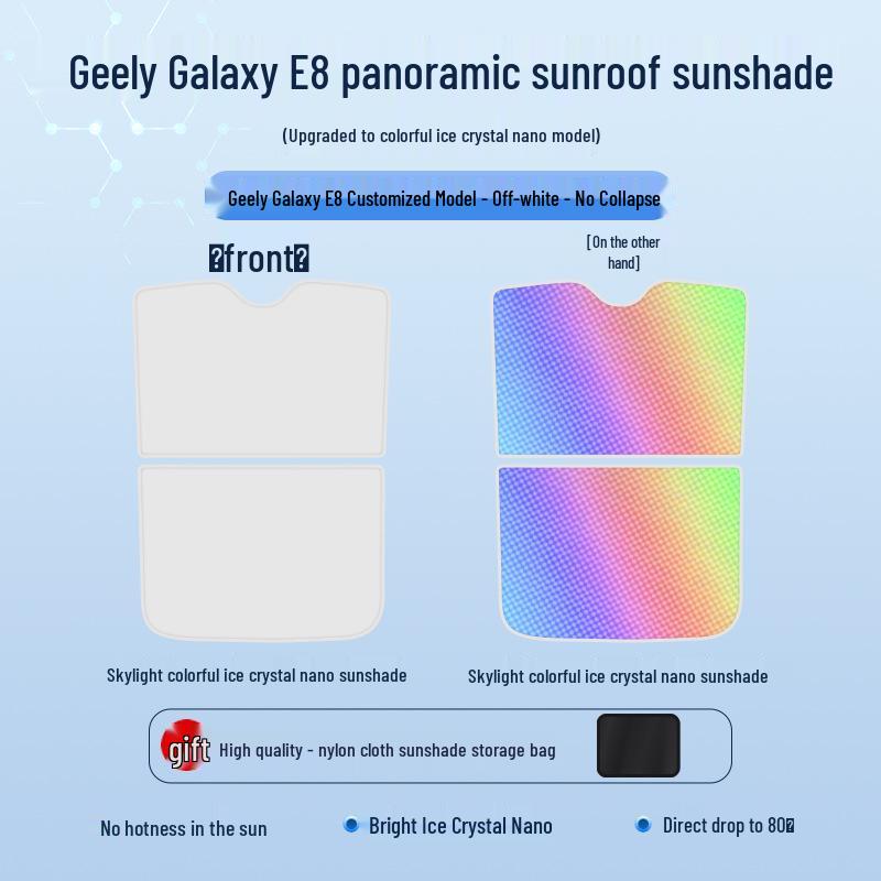Geely 24 Galaxy E8 Sunroof Ice Crystal Heat Insulation Privacy Sunshade