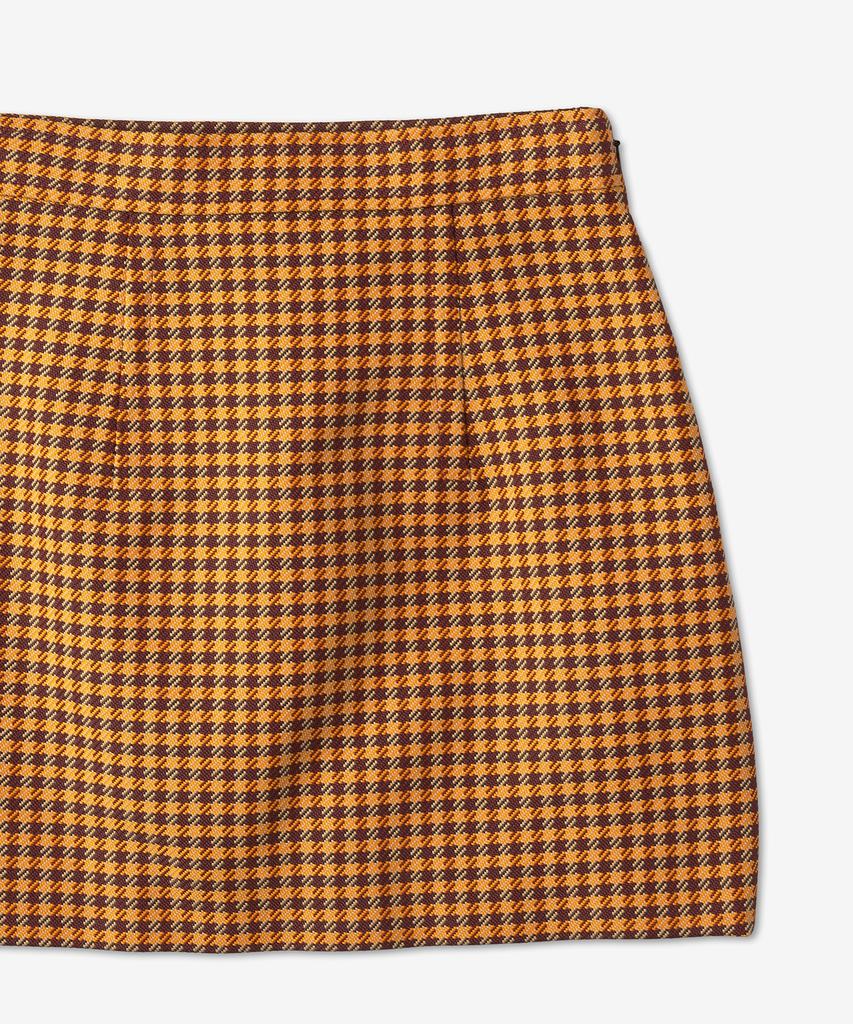 MARNI Mini Plaid Skirt - Orange:Burgundy / Goma0553Iuutp730Chr79
