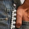 Tassel Pearl Waist Chain Zinc Zinc Zinc Alloy Tassel Jeans Chain Cool Punk Belt Chain  Female