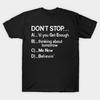 Men Black Print T-shirt "Don'T Stop..." 80S Songs Multiple Choice No-Cut Transfer Paper Print Cotton Tshirt