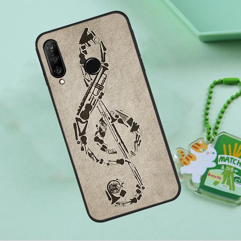 Music Note For Huawei Nova Y90 Y70 Y60 Y61 Y91 Y72 9 10 SE 12i 12s 11i 5T P60 Pro P20 P30 P40 Lite Case