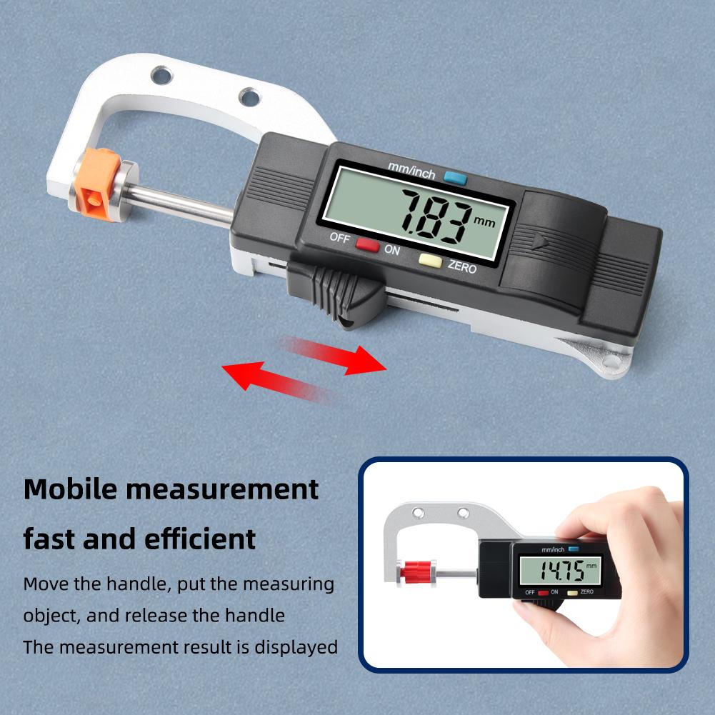 Thickness Gauge Horizontal Type Electronic Digital Thickness Gauge Display Caliper Gauge Thickness Gauge Measuring Tool 0-25mm Thickness Gauge Horizontal Type Electronic Digital Thickness Gauge Display Caliper Gauge Thickness Gauge Measuring Tool 0-25mm