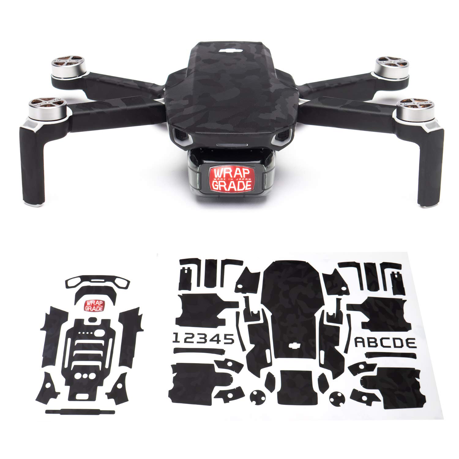 

WRAPGRADE для DJI Mini 2 Skin Seal Bumpy (Чорний камуфляж)