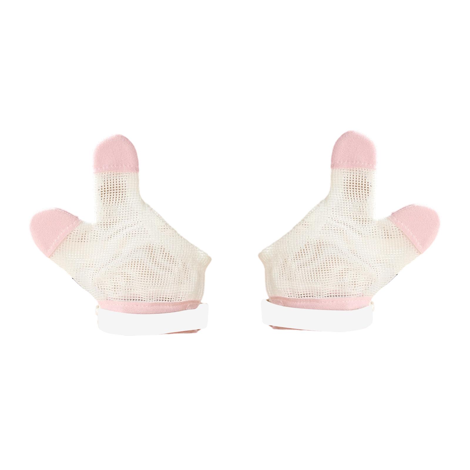 

Рукавички для смоктання великого пальця, Дитячі, рукавички для годування, дихаючі захисники пальців і великого пальця, які запобігають смоктанню дітьми великих пальців. XS рожевий