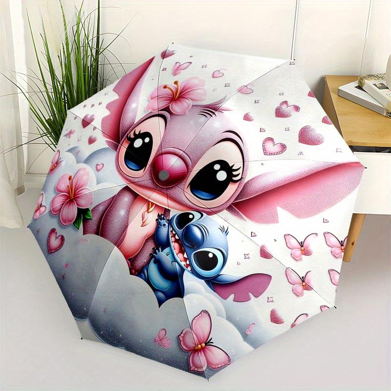 

Stitch,Love Automatic folding umbrella, 8 ribs portable foldable design, best choice for business and going out, birthday, Halloween, Christ