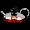 Nufeng Heat-Resistant Glass Tea Pot with Black Lid