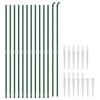 Mesh Fence with Ground Sleeves Green 1.4 X 25 M