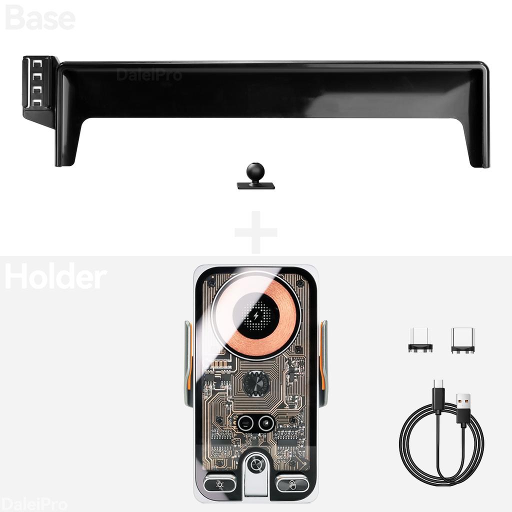 Car Phone Holder For BYD Leopard 8 2025 2026 Car Screen Fixed Clip Wireless Charger Phone Mount Car Phone Charger for Denza B8