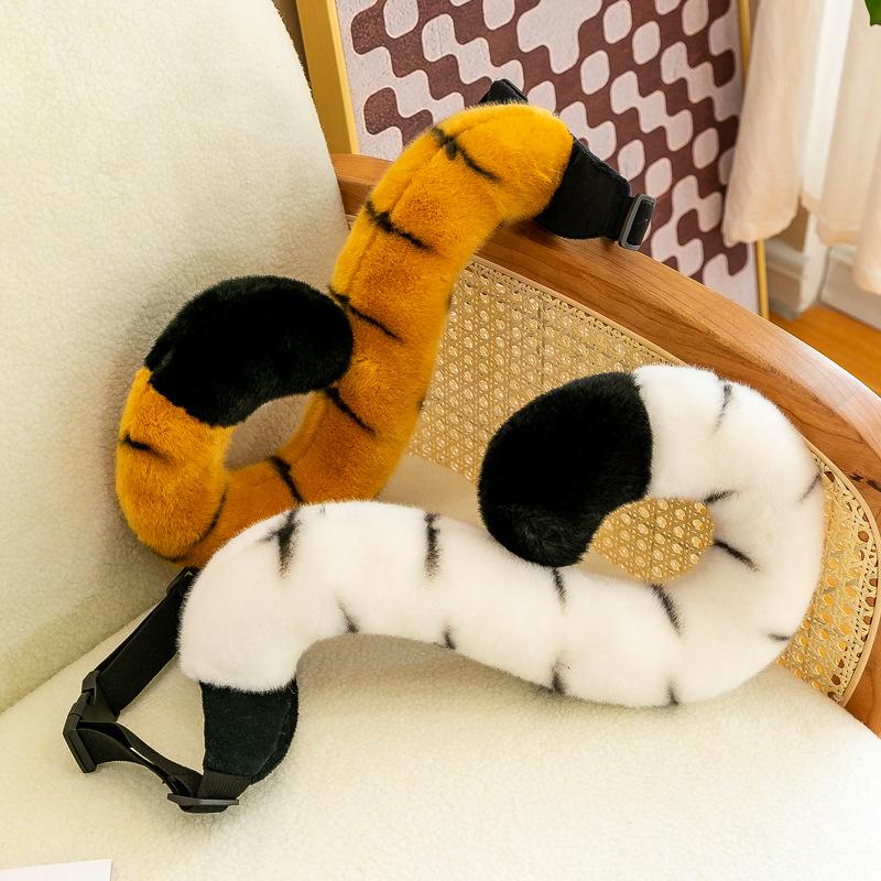 White Tiger Paw Gloves & Headband Plush Toy Gift Set