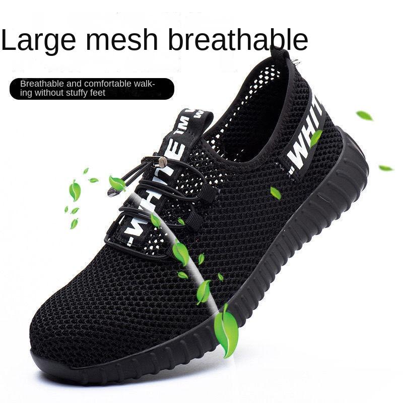 Summer Labor Insurance Shoes Steel Baotou Anti-smashing and Puncture-proof Lightweight Safety Protective Shoes