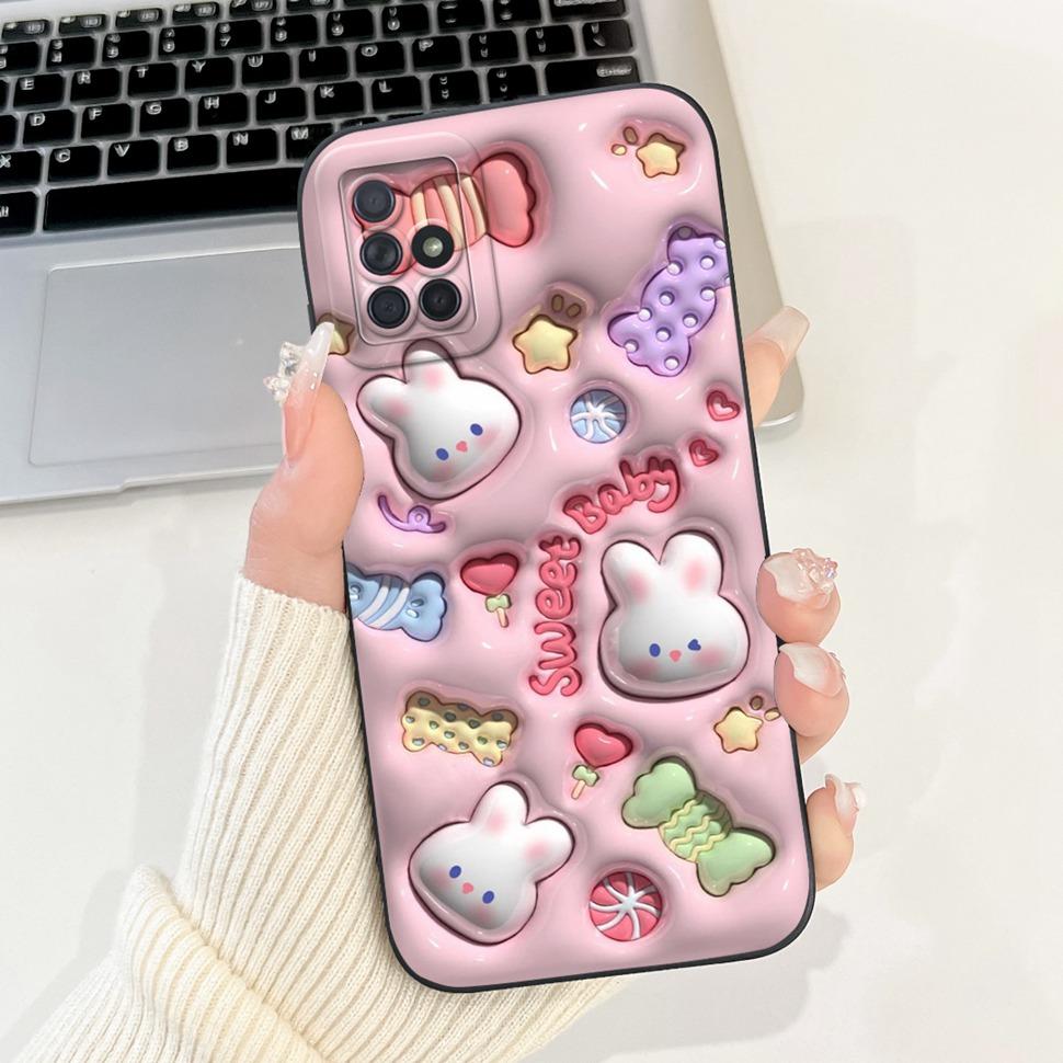 For Samsung Galaxy A71 Case Cute Panda Ultra Slim Soft TPU Back Cover Case For Samsung A71 A715F 4G Full Cellphone Phone Case