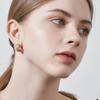 GEIGER Jewelry 14K GF Simple Square One-Touch Earrings GIGFEE009