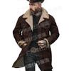 Men's 2026 Autumn/Winter Suede Patchwork Jacket with Multi-Pocket Zipper