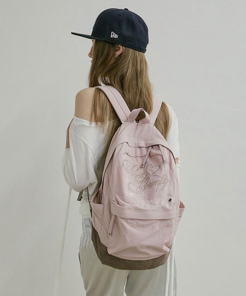 Sculptor Grumpy Girl Nylon Backpack Matt Pink