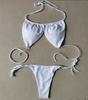 Summer Sexy Bikini set Push-up padded Bra Thong Split Swimwear Female Bandage Bathing Suit Adjustable Lacing Swimsuit Solid