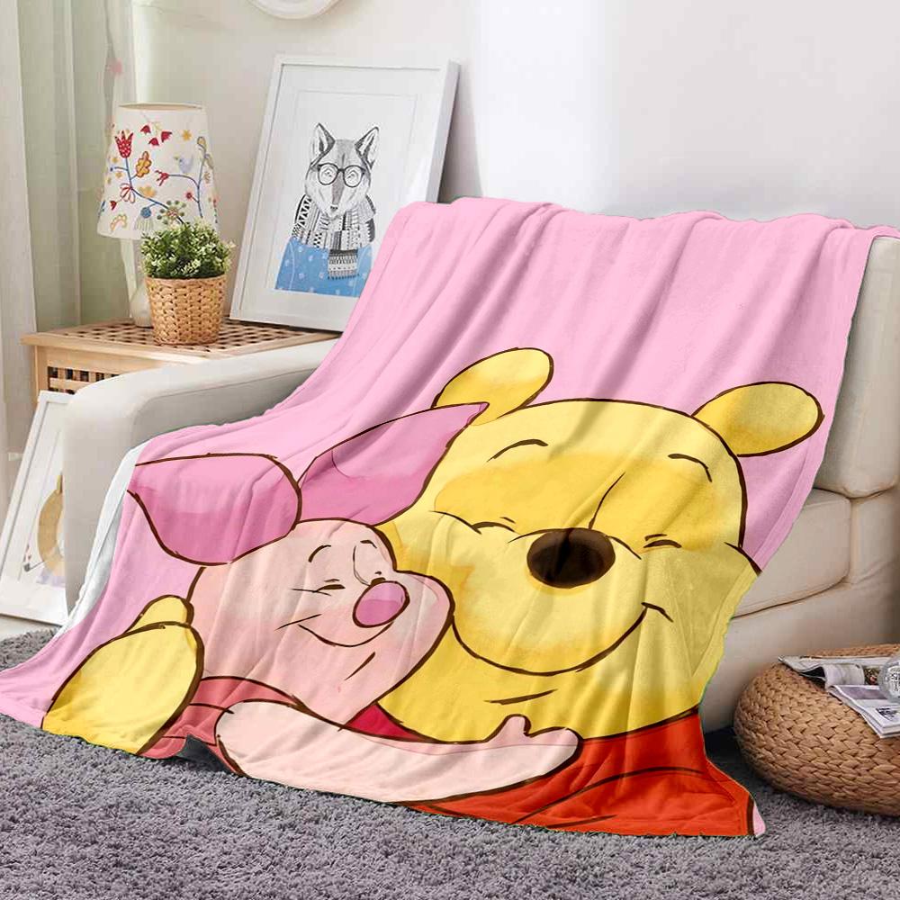 Winnie Piglet Flannel Blanket Throw Blanket Soft Warm Sofa Bed Camping Home Decor Unique Christmas Gift C9261391