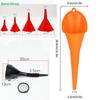 Multi-Function Funnel Set - Plastic Funnels with Filter Mesh & Extension Hoses for Oil, Fuel & Liquid Transfer