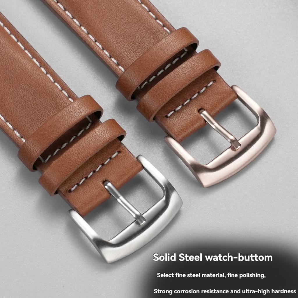 For Mido Navigator M026 Strap Genuine Leather M026430A Men's Brown Watchband Ome-ga Wristband Pin Buckle Bracelet 22x20mm