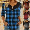 Women's Fashion Casual Long Sleeve V Neck Blouses & Shirts