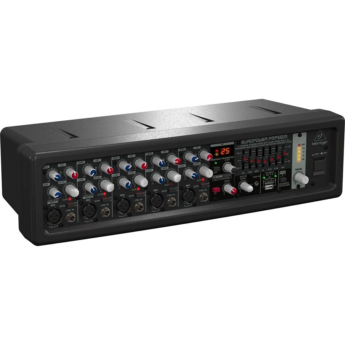 

Behringer Powered Mixer 500 Watt 5ch Effector PMP550M