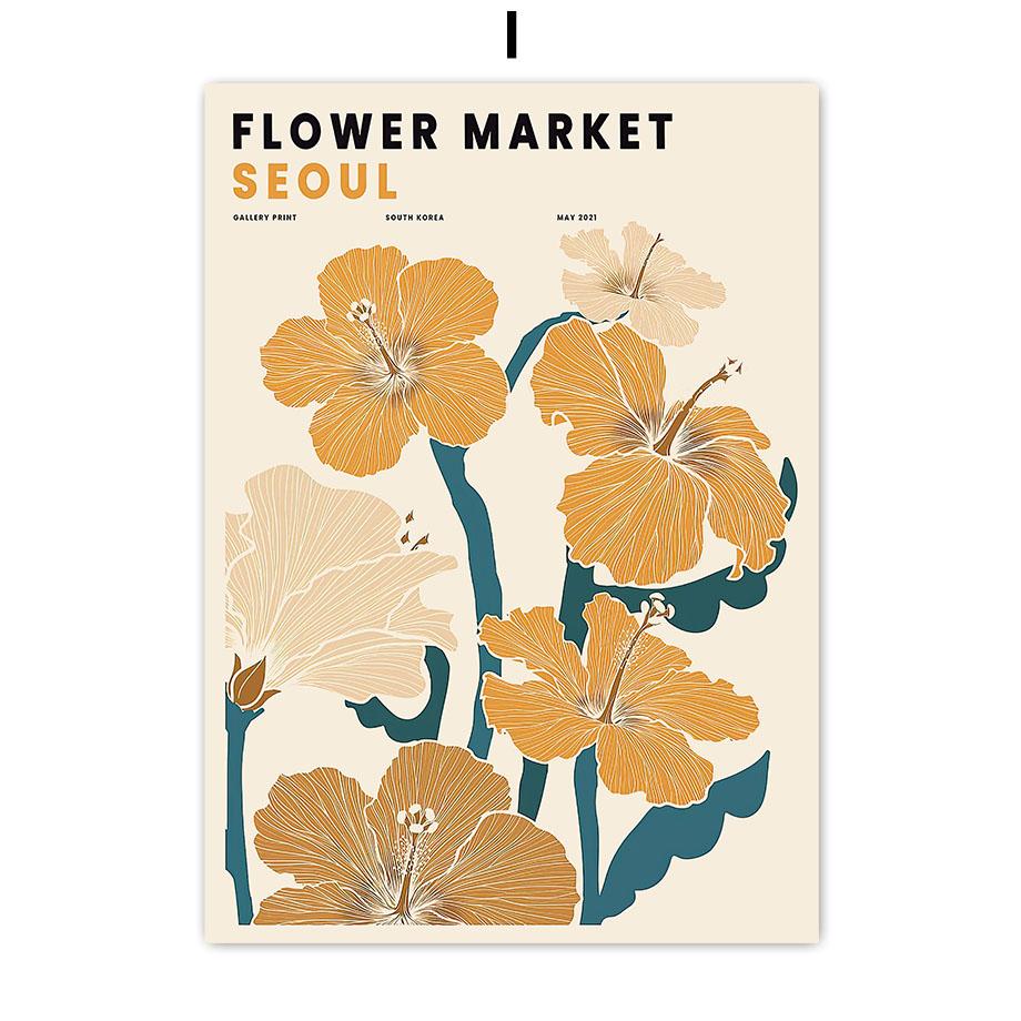 Abstract Bauhaus Flower Market Yayoi Kusama Matisse Posters Prints Wall Art Canvas Painting Hotel Pictures For Living Room Decor