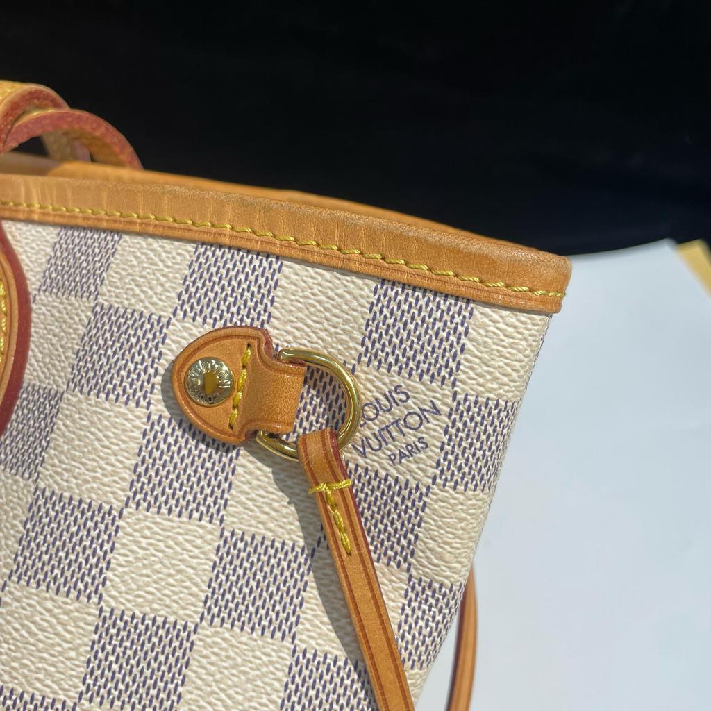 [Gebraucht] Neverfull PM Schachbrett beschichtetes Canvas Leder Tragetasche - Sehr gut #1P64B72