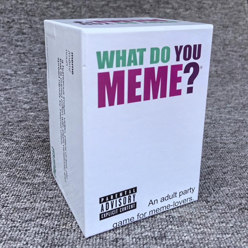 Versione inglese di what do you meme card game party board game interactive card