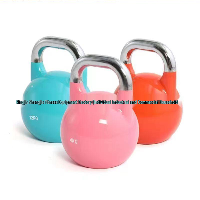 Solid Cast Iron Kettlebell for Women's Home Workouts - Ideal for Glute Squats & Men's Fitness