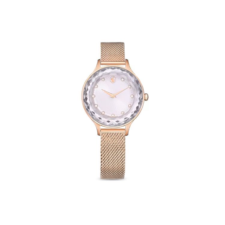 

Swarovski Watch Quartz Movement Metal Strap White Dial 50 Meters Water Resistant Women watches 5650011 Pink Watch Dial