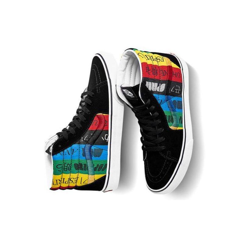 Vans Sk8-Hi Spirit High Top Skate Shoes Unisex Black Blue Green VN0A4U3CWK2