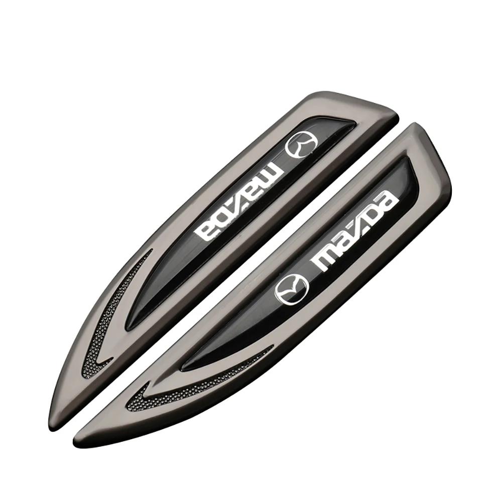 2025 Hot 2Pcs 3D Metal Car Side Fender Rear Trunk Emblem Badge Sticker Decal For Mazda 3 5 6 Axela CX-5 CX-3 Atenza Demio RX7 MX