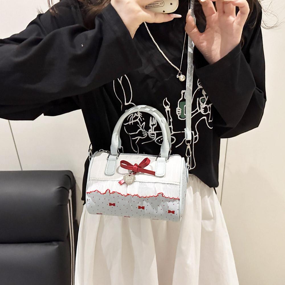 Bow Handbag Large Capacity Waterproof Single Shoulder Bag Adjustable Strap sweet cute Casual shopping Tote Bag