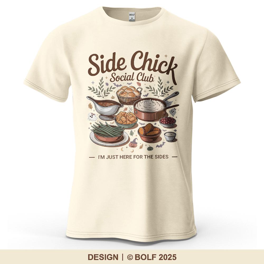 Side Chick Social Club Printed Men's T-Shirt Oversized Funny Graphic Tees for Women Tops Tees Casual Streetwear