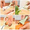 Kitchen Scissors and Peeler Set 3 in 1 Standable Stainless Steel Household Scissors Food Scissors and Melon Planer Accessories