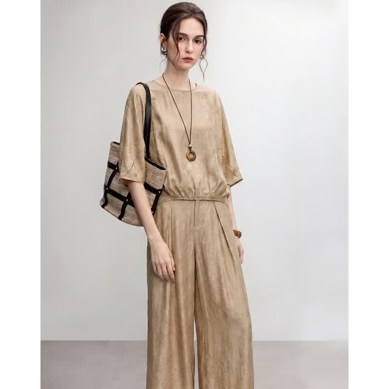 Demana Women's Lyocell Chinese Style Two-Piece Set