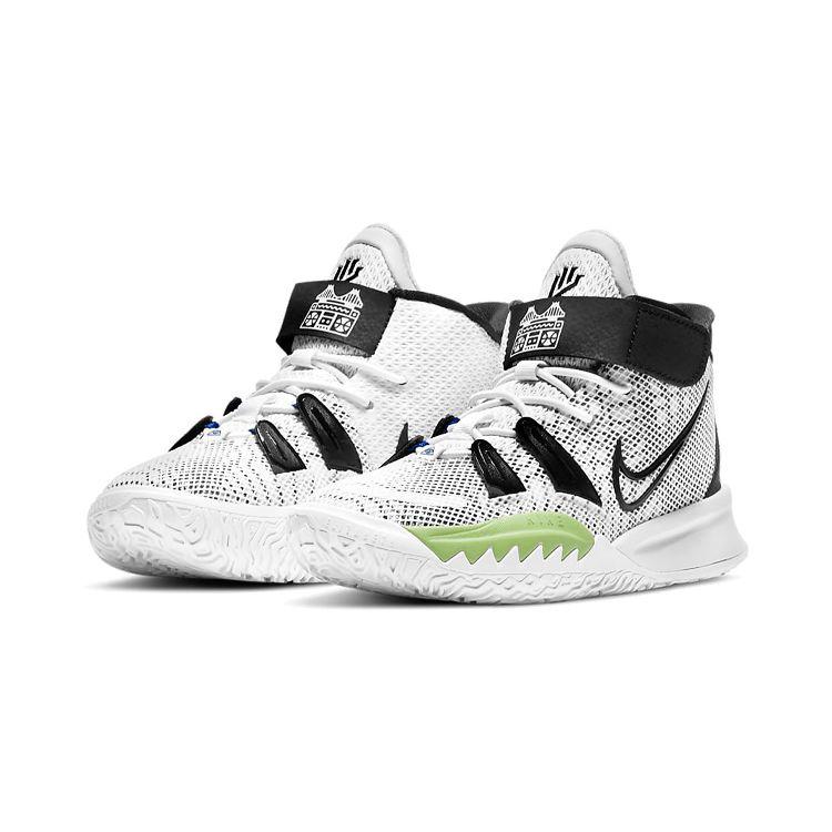 Nike Kyrie 7 PS Hip-Hop Kids Sneakers White Black Glow CT4087-105