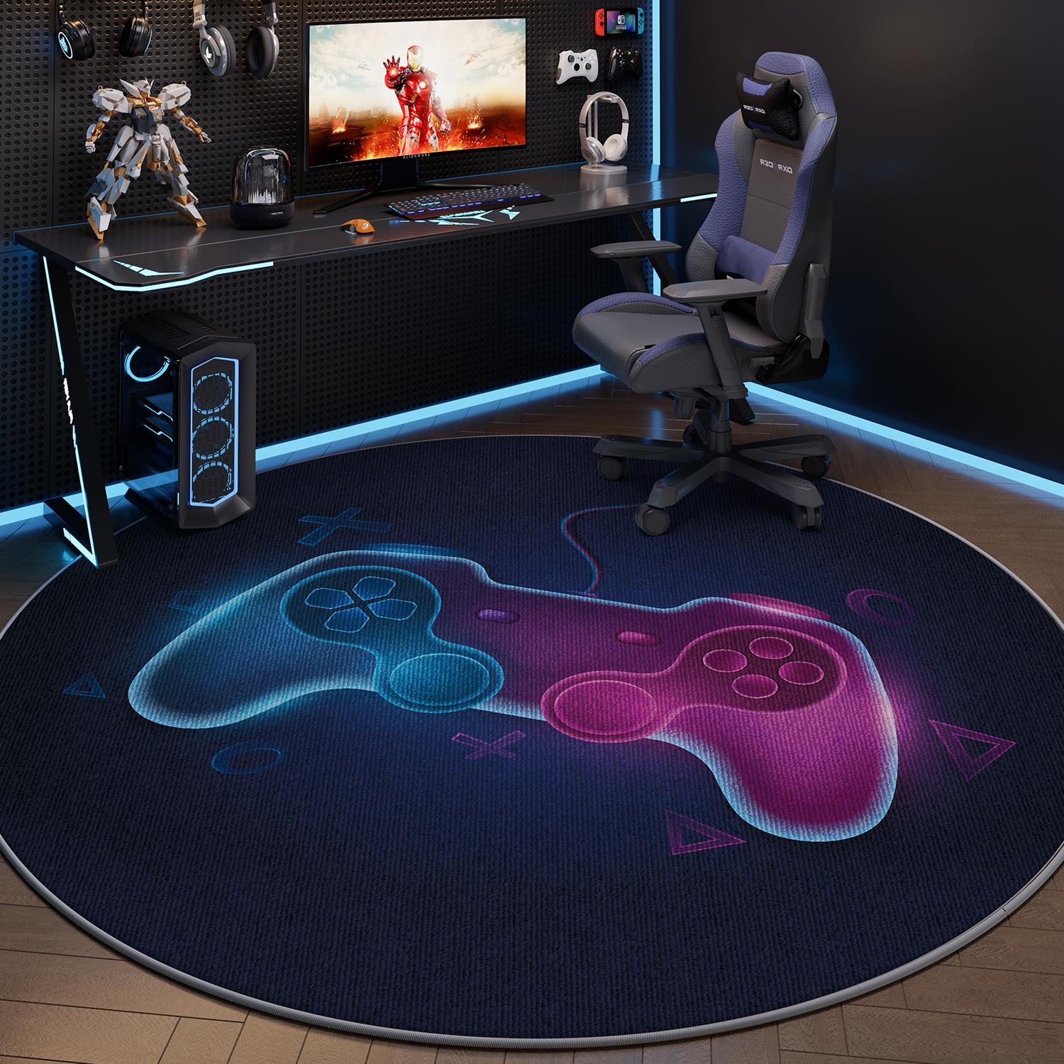 

Computer Chair Floor Mat, Gaming Room Swivel Chair, Silent Pad, Office Chair, Washable Carpet, Home Decoration Diameter 100CM