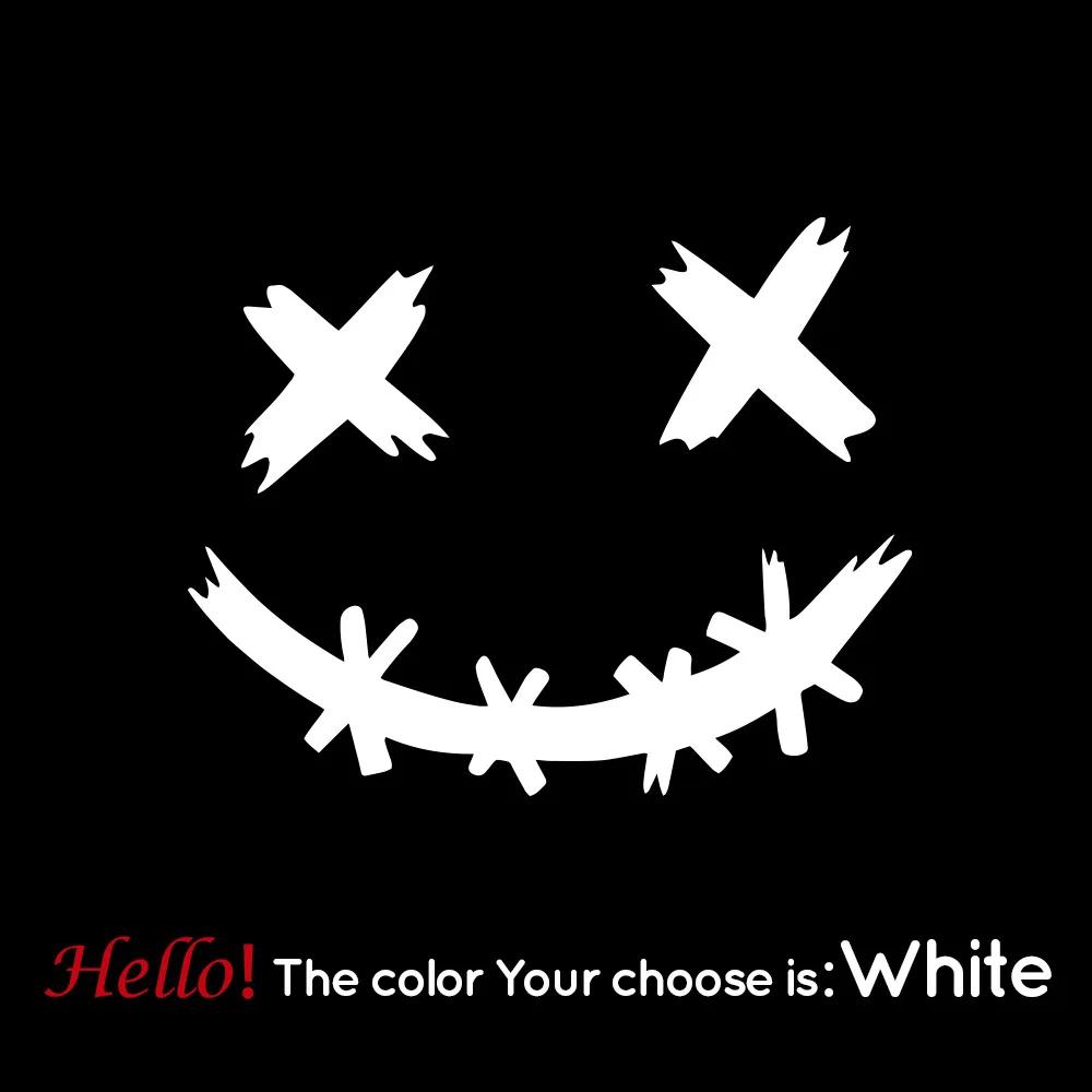 Motorcycle Helmet Stickers Car Reflective Waterproof Smile Face Decal Motocross Auto Rear Window Personalized Stickers