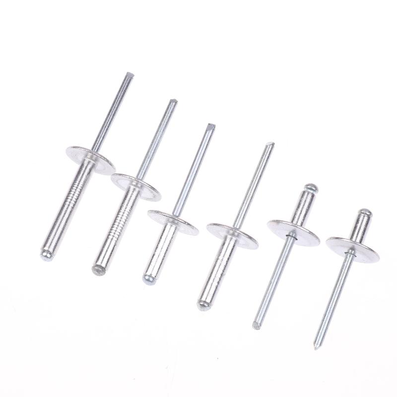 30 Pcs Large Flange Blind Rivets, Aluminum Rivets Assortment Kit Blind Rivets, Round Head Rivets