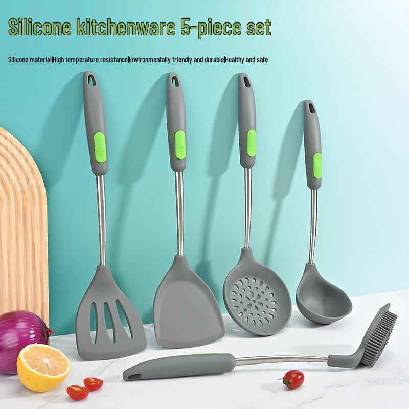 Wutuo Stainless Steel Silicone Kitchen Utensil Set