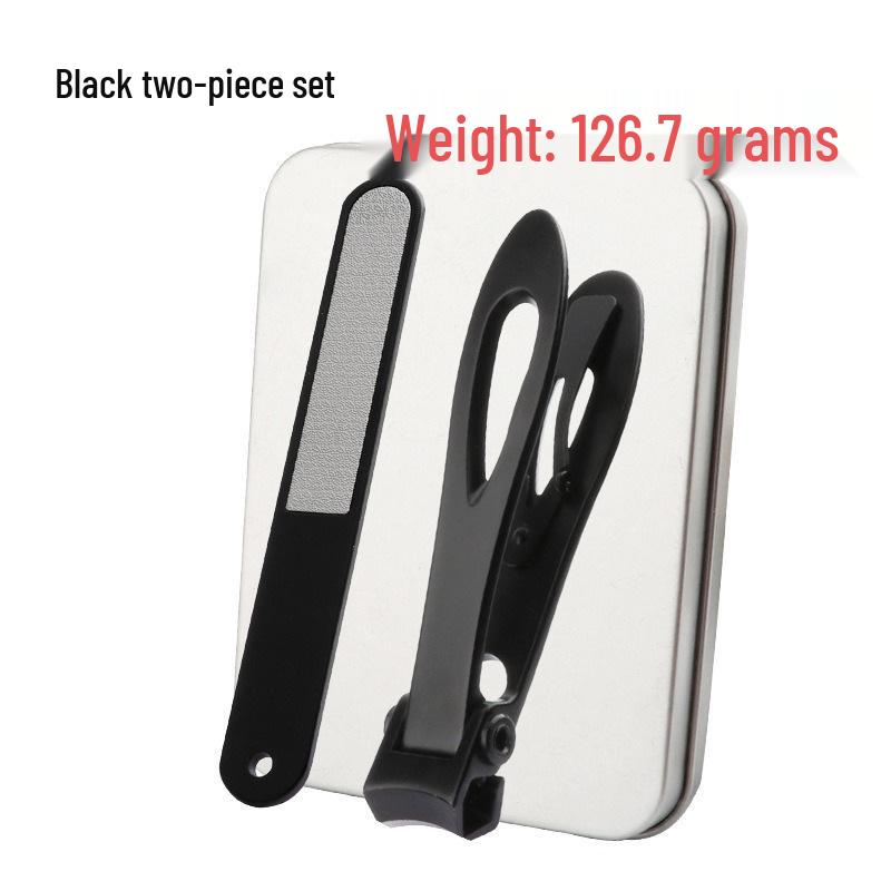 Large Anti-Splash Stainless Steel Nail Clippers - Manicure Set for Thick Toenails