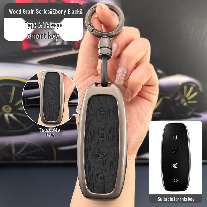 

Premium Metal Shell Buckle Case for BYD N9/N7/N8 Car Key - Universal for Men & Women No Specification