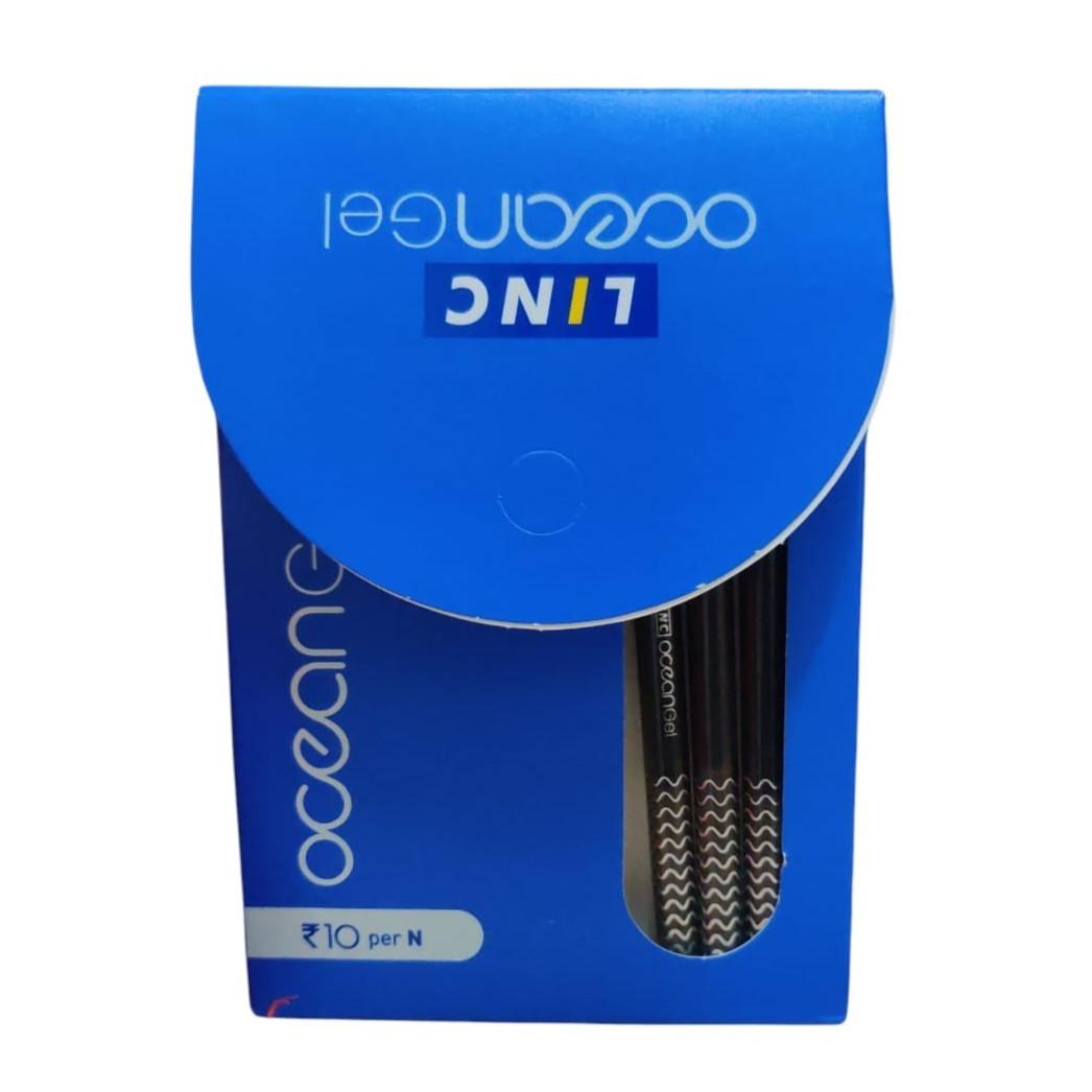 

@ Linc Gel Black Pen For Student & School Pack Of 10 Zr-7018-60%Off