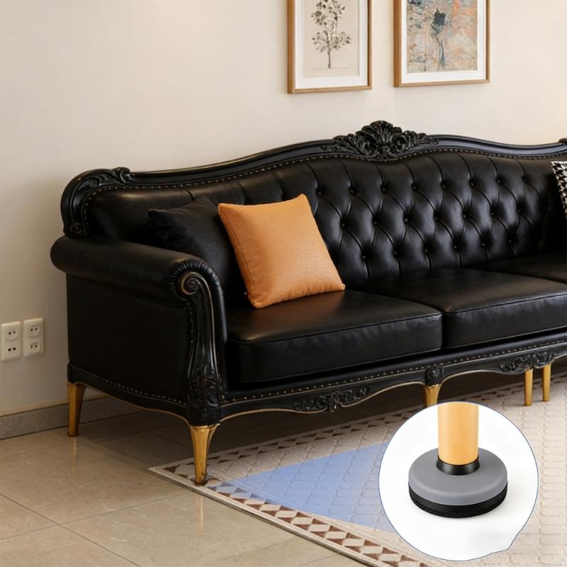 20Pcs Table Chair Foot Round Sliders Legs Pads with M6 Thread for Chairs Tables Sofas Protect Floors Reduce Noise