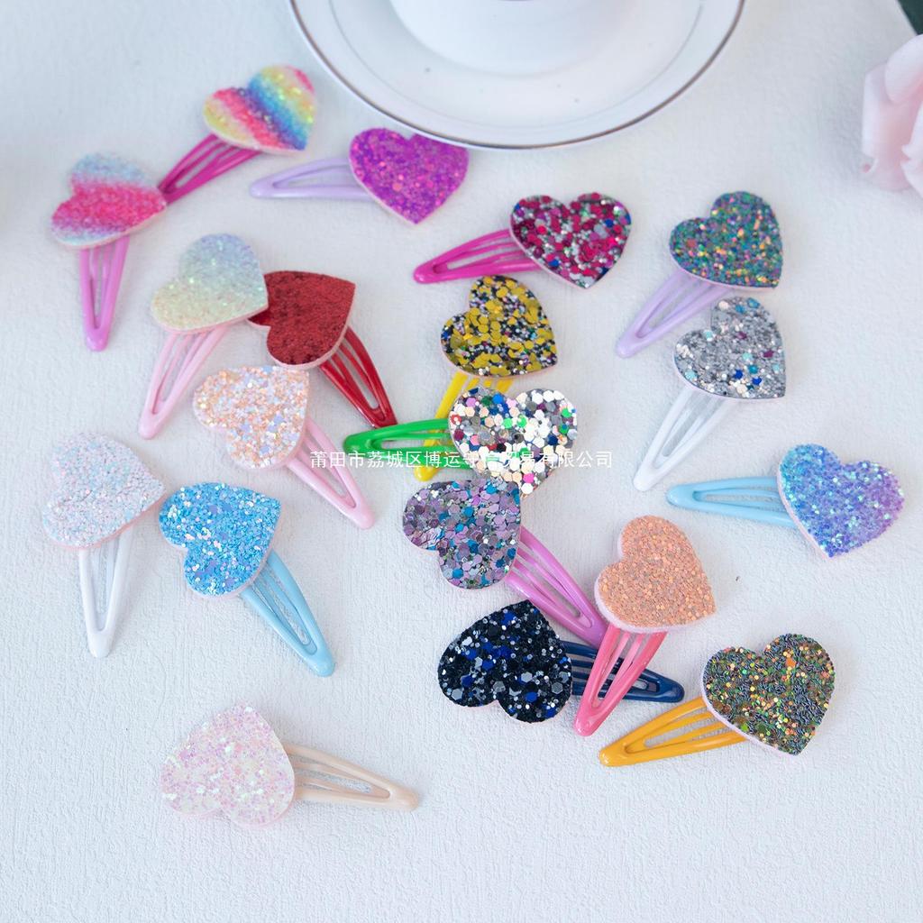 Candy Color Heart & Star Cartoon Bang Hair Clips for Kids