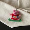 Mushroom Umbrella Wool Felt Animal Pendant Mountain Climbing Bear Fairy Tale Style Keychain  Couple
